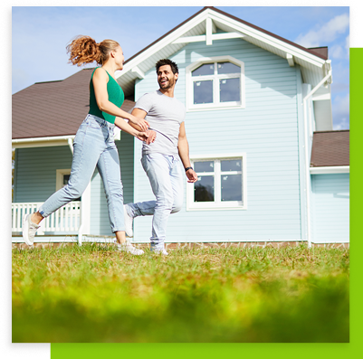 Couple walking barefooted on our synthetic green grass | Always Green Turf - Premier Provider of Artificial Grass & Turf in the Phoenix, Arizona area