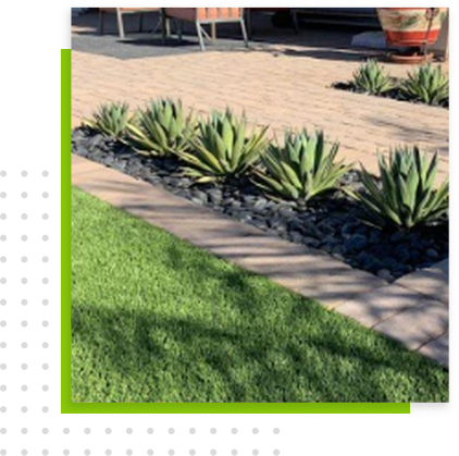 Synthetic grass with concrete road | Always Green Turf - Premier Provider of Artificial Grass & Turf in the Phoenix, Arizona area