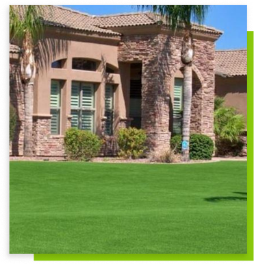 A front yard with beautiful green grass | Always Green Turf - Premier Provider of Artificial Grass & Turf in the Phoenix, Arizona area