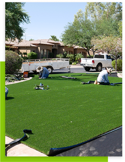 Workers working on the lawn | Always Green Grass
