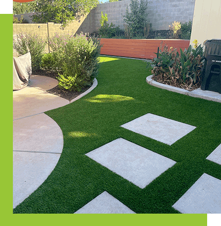 Always Green Turf | Concrete installation on beautiful backyard