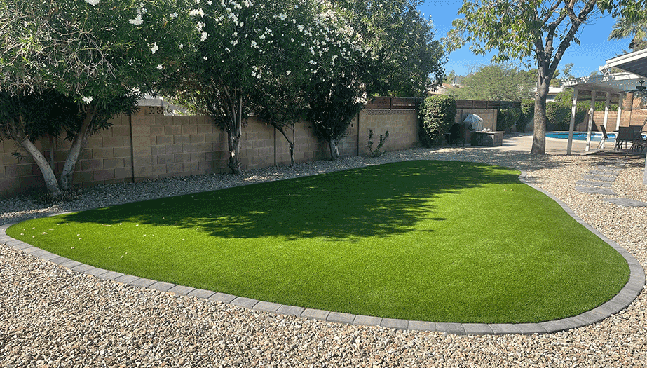 Always Green Turf | Amazing artificial grass with rock landscaping